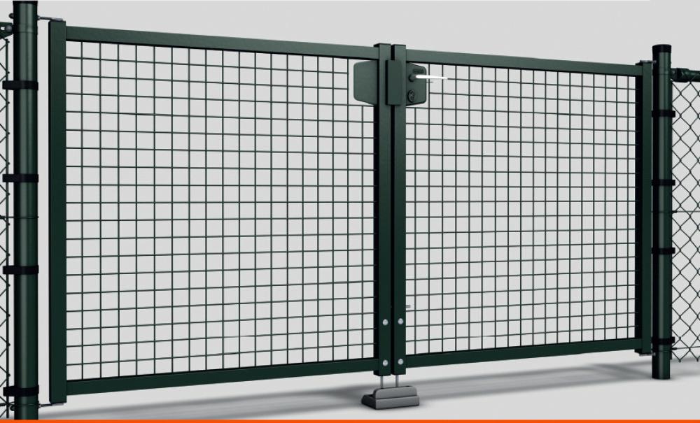 Portillon, Portail, solide, serrure Locinox, panneau maille 50x50 mm, économique 